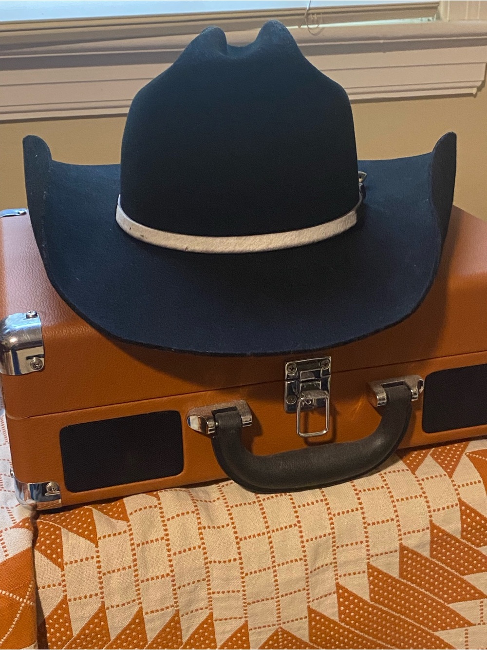 Resistol Bradford Black Cowboy Hat-7 1/4 Custom Hand Rolled Brim!